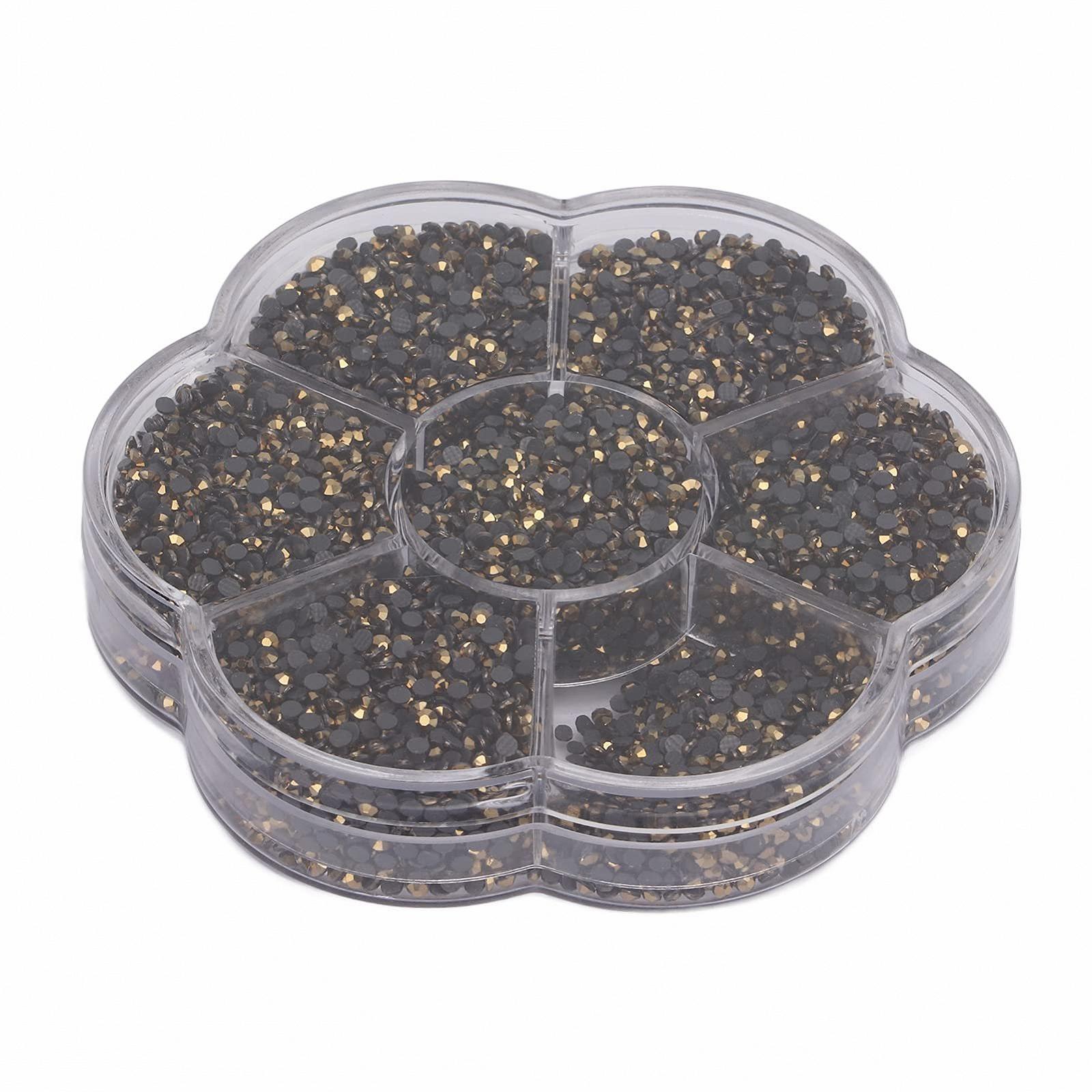 Стразы для ногтей Плоские Разноцветные для дизайна ногтей и украшений, сумок, поделок (Mined Gold), 14400 шт, фото №1