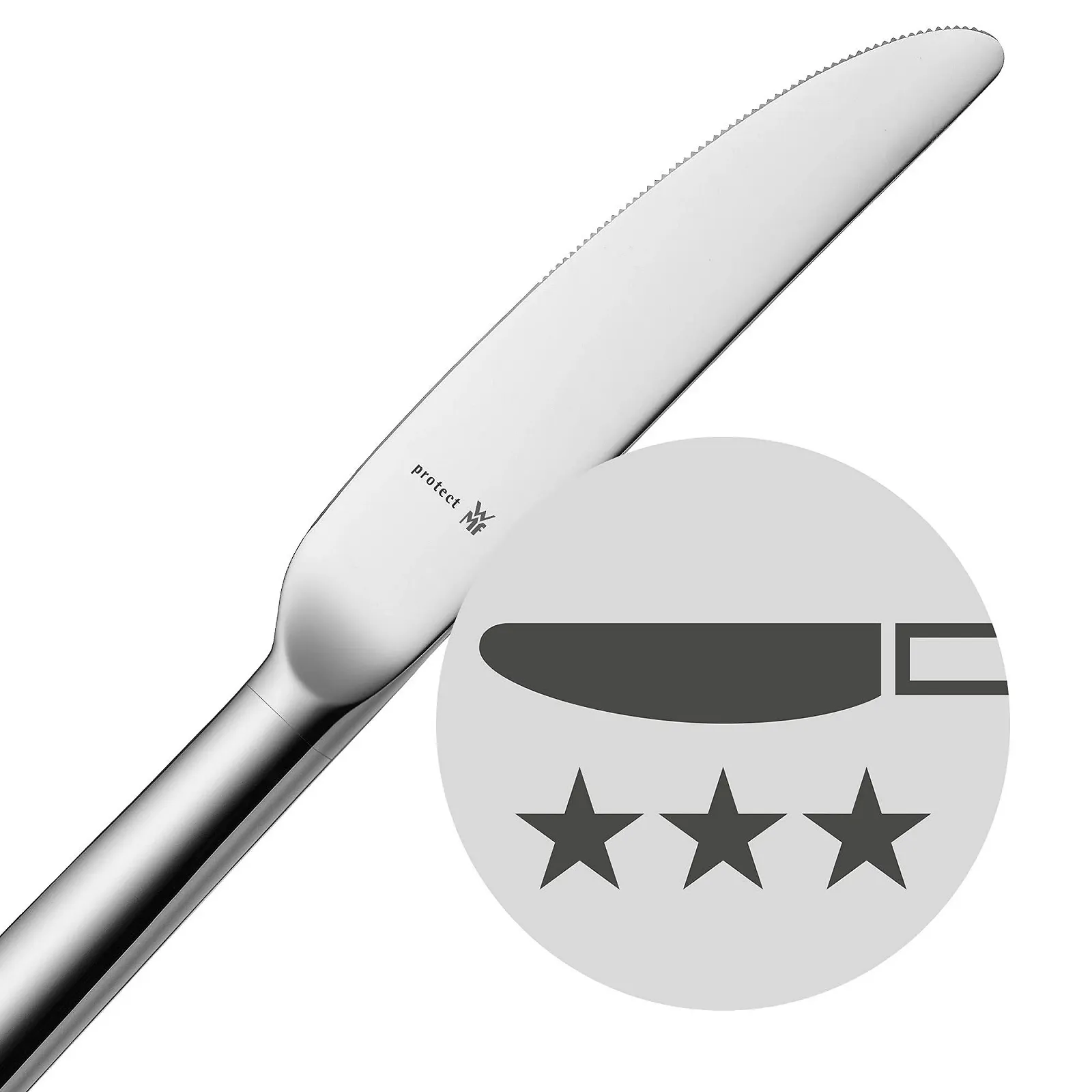 Набір столових приборів WMF Premiere для 12 осіб, 60 предметів, ніж з порожнистою ручкою, Cromargan Protect полірований, стійкий до подряпин, можна мити в посудомийній машині, фото №4