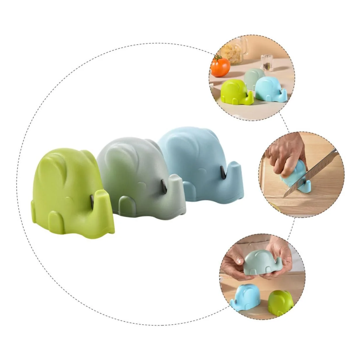 Точилка для ножей 5 наборов цветная пластиковая 3 шт x 5, фото №3