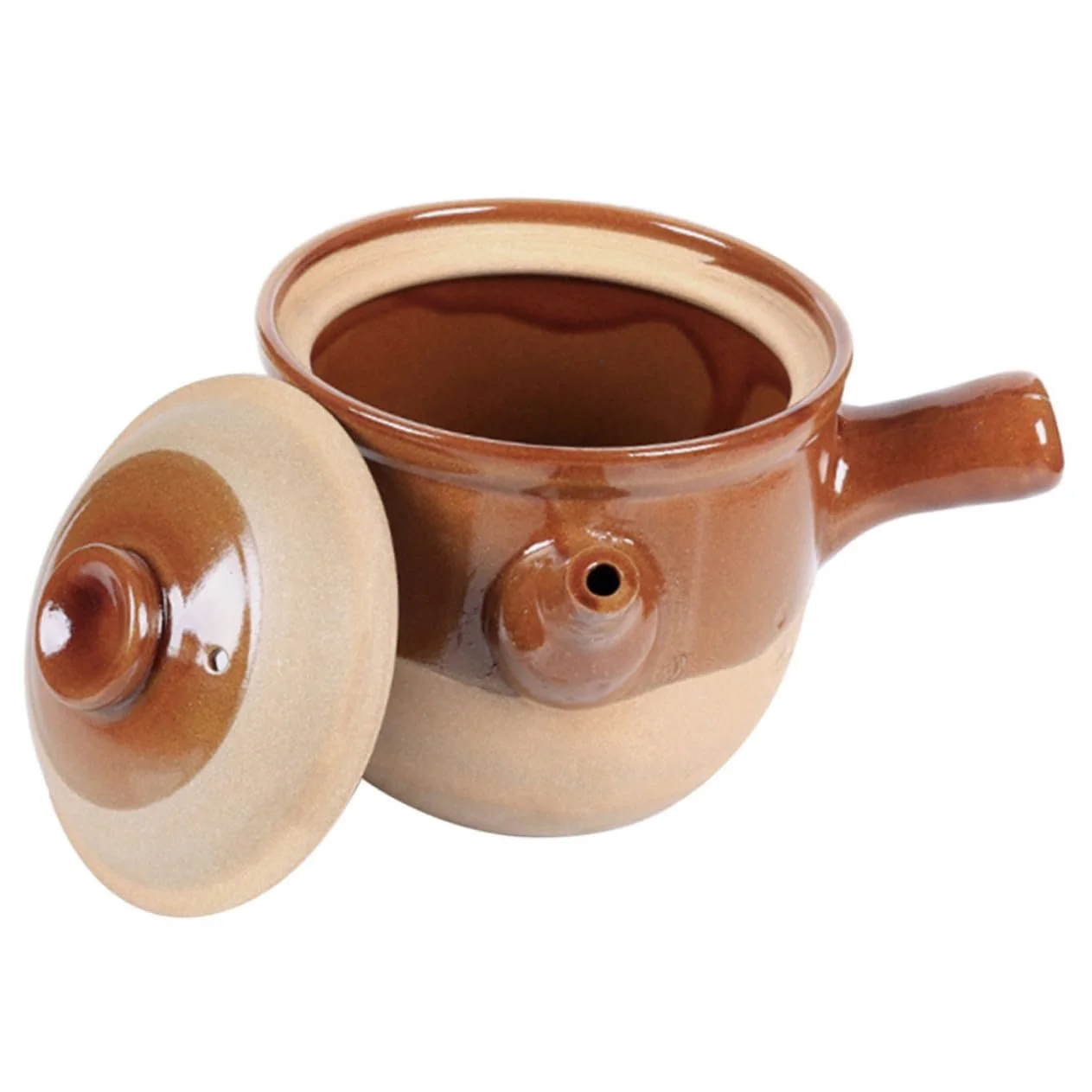 Кастрюля Toyvian с крышкой небольшая глиняная для супа и риса, фото №1