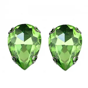 Стразы Капля Tofficu для одежды, зеленые, 50 шт - Фото 1