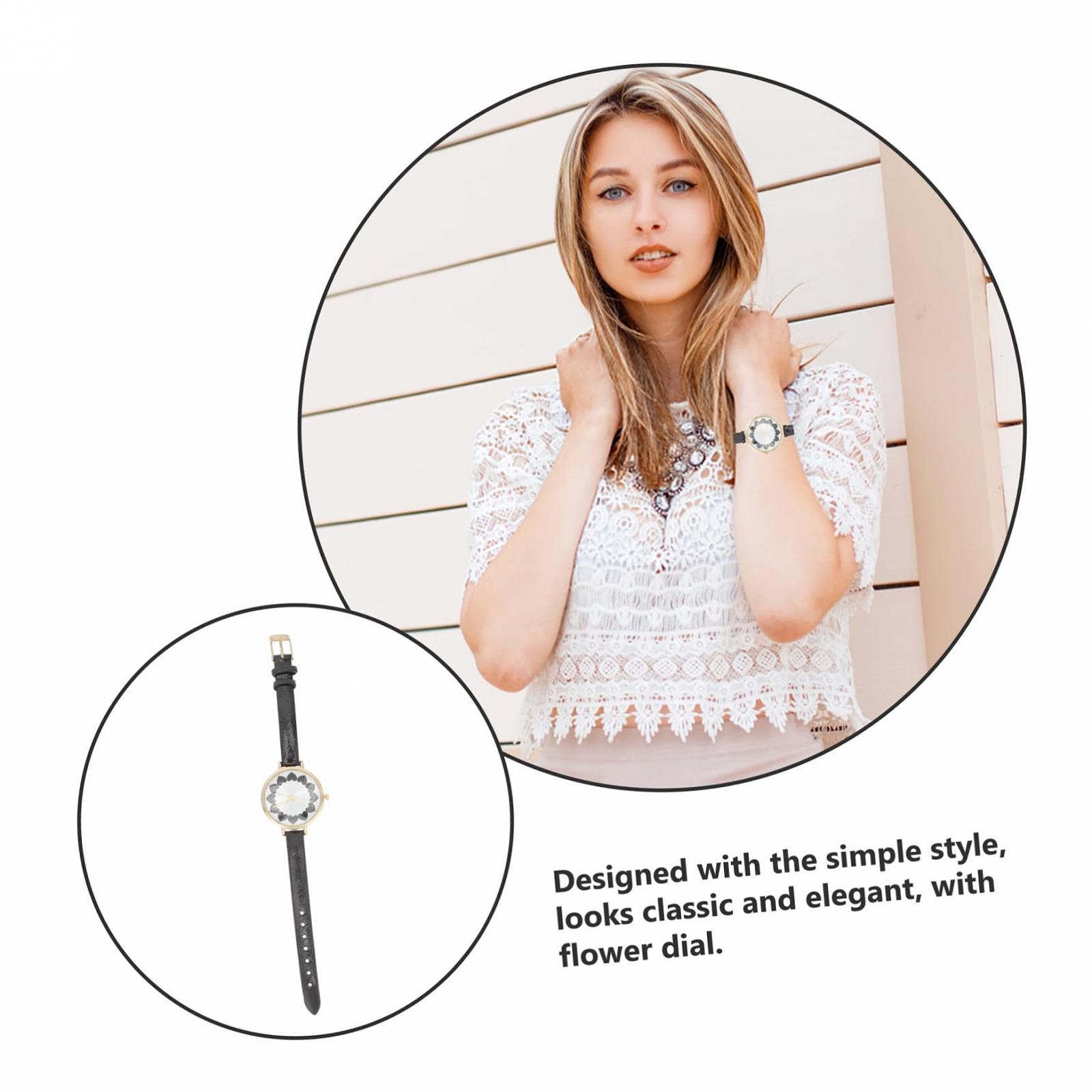 Кварцовий годинник LIFKOME Жіночий годинник Класичний годинник з браслетом Чорний, фото №5