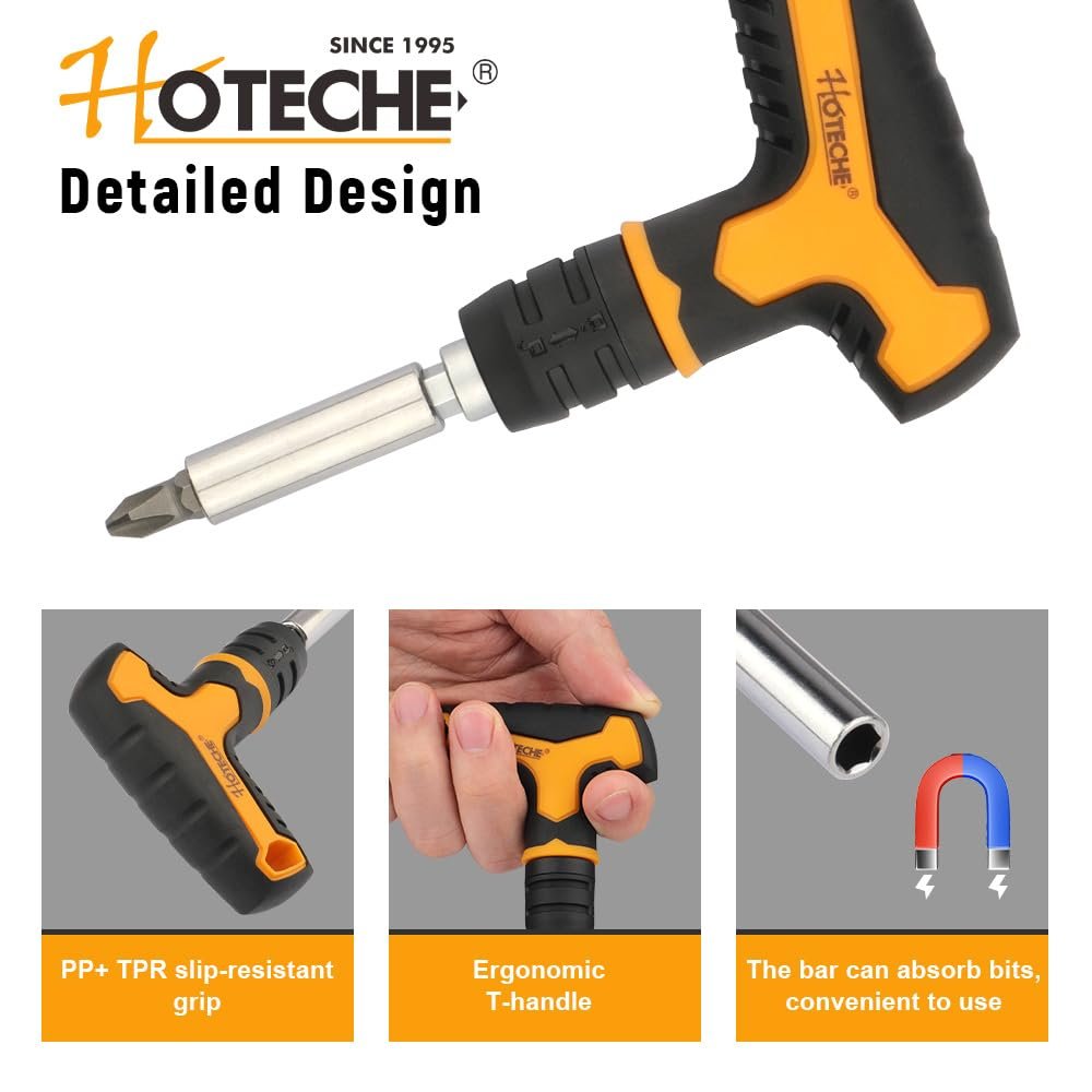 Набір викруток Hoteche 26 шт. T-Handle Викрутка та набір насадок, фото №4