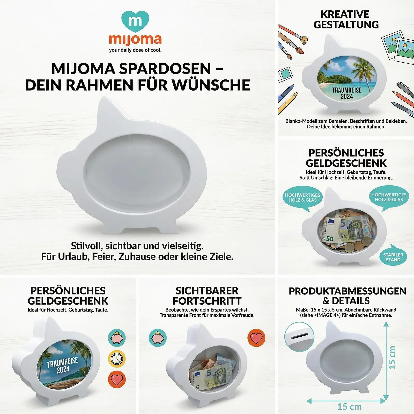 Скарбничка-рамка 3D зі склом, фото №6