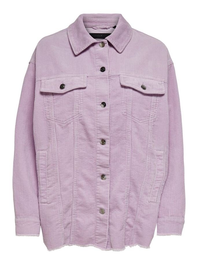 Рубашка ONLY ONLBITTEN LIFE CORD SHACKET PNT NOOS 15182101 Orchid Bloom Сиреневый M, фото №1