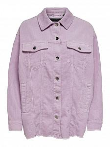 Рубашка ONLY ONLBITTEN LIFE CORD SHACKET PNT NOOS 15182101 Orchid Bloom Сиреневый M - Фото 1
