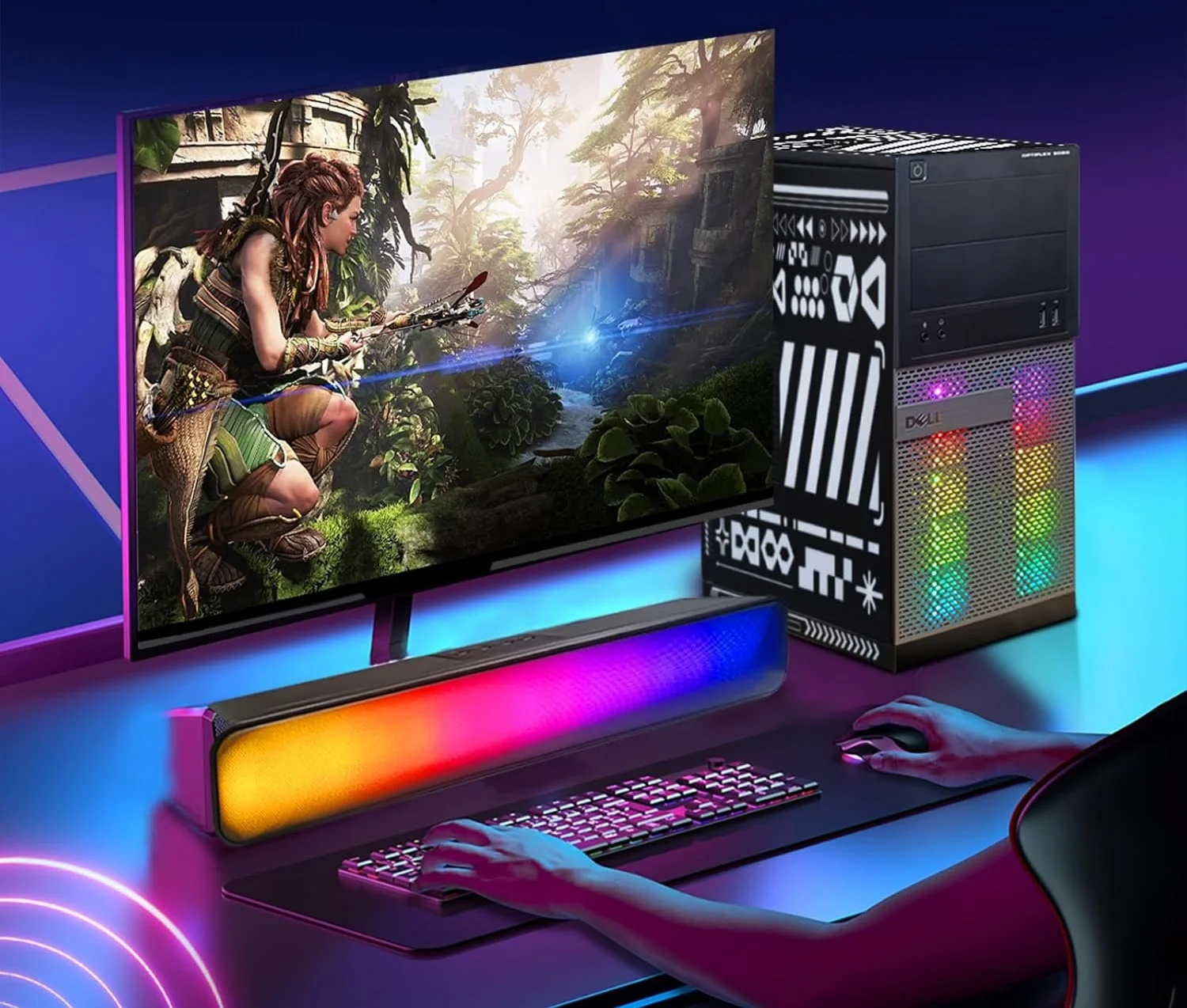 Комп’ютер Dell Gaming PC / Intel Core i5-4570 / RAM 16GB / SSD 512GB / AMD Radeon RX 550 / 1 x HDMI / LAN / Wi-Fi 5 / Bluetooth 5 / Windows 11 / Чорний, фото №3