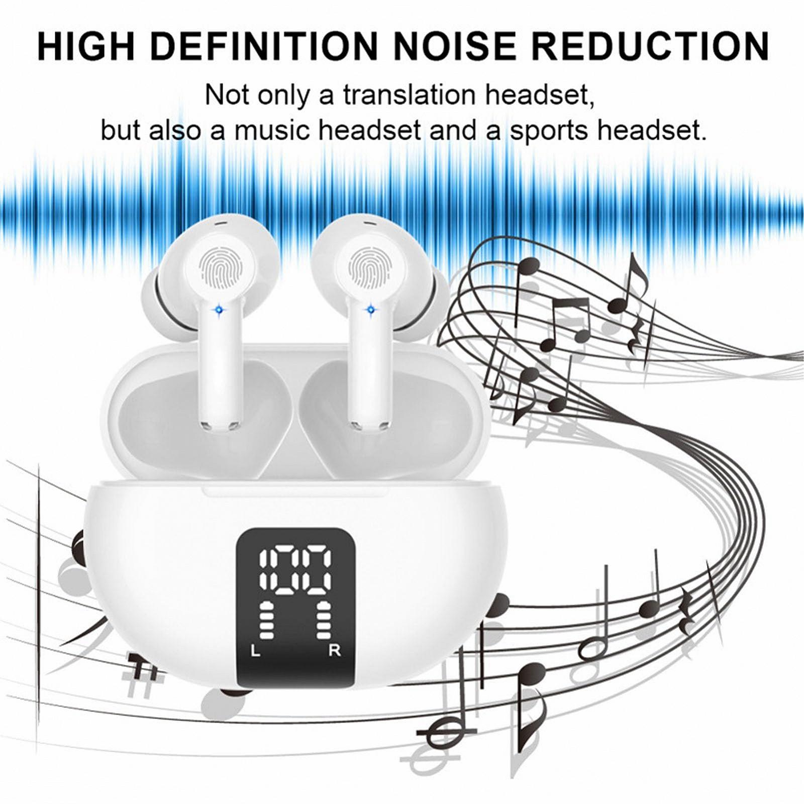 Наушники-переводчики M10, портативные, онлайн перевод на 140 языках, интеллектуальное распознавание голоса, фото №3