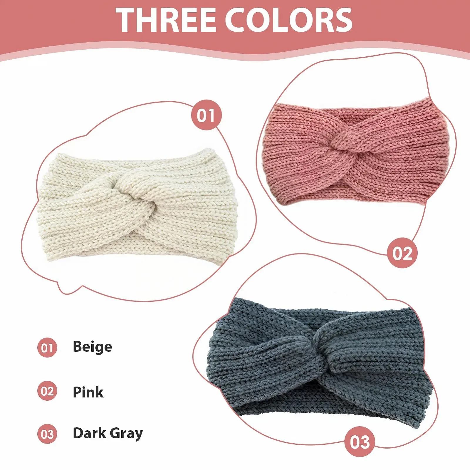 Повязка на голову Вязаная, фото №3