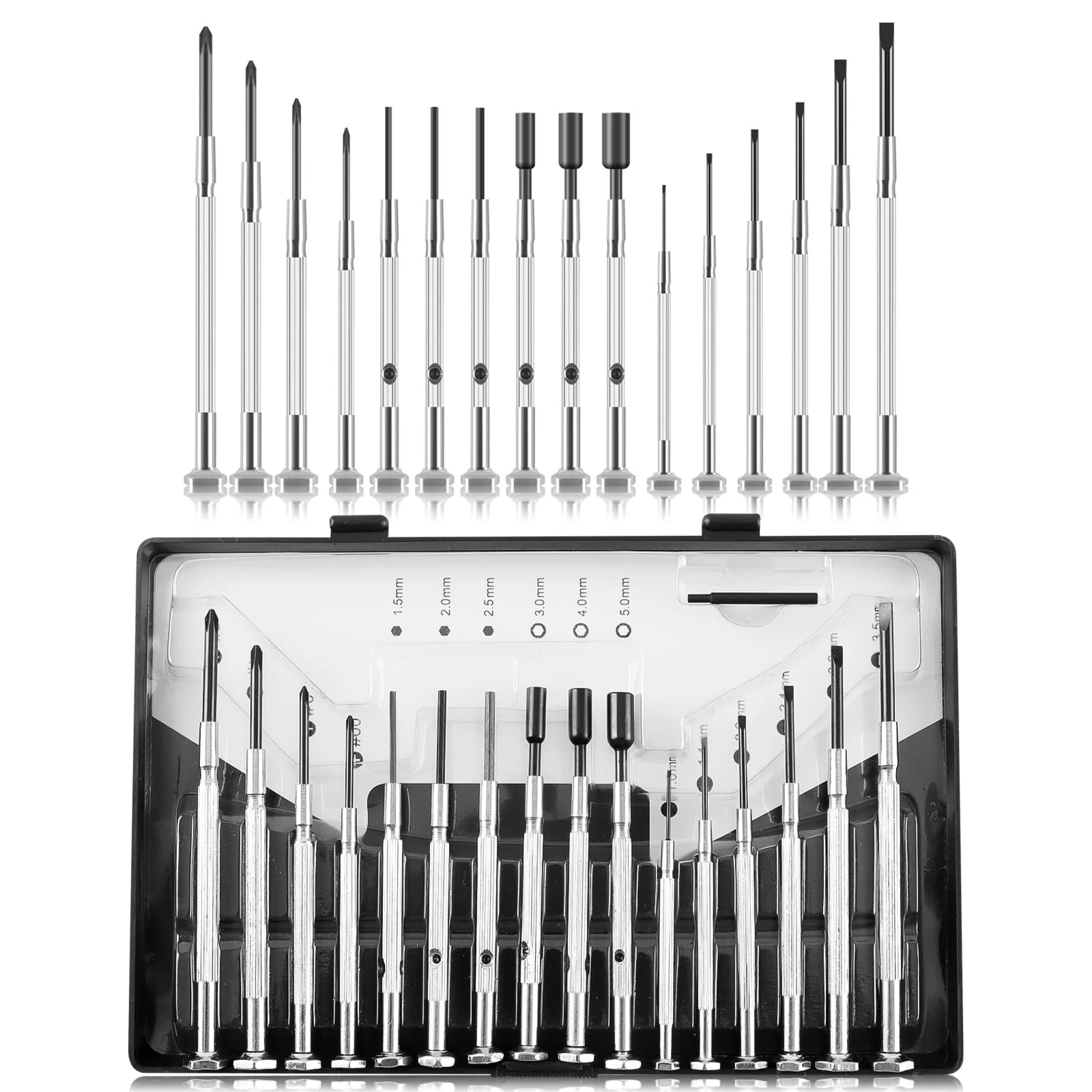 Набір прецизійних викруток 17 в 1 для годинників та окулярів, фото №1
