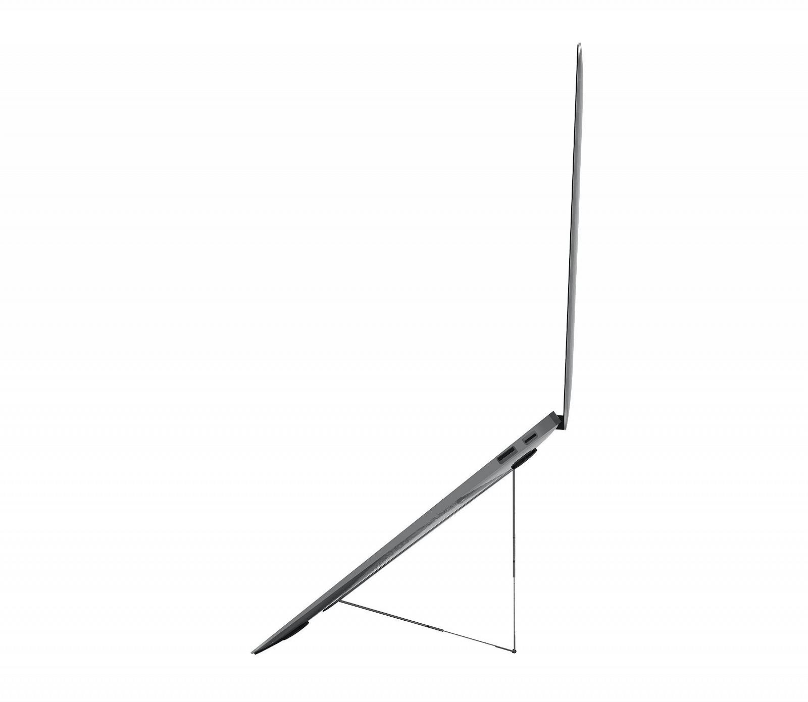 Підставка для MacBook надтонка,для ноутбука, Тонка портативна ергономічна вентильована підставка, 6 регульованих висот від 5,3 см до 9,1 см, Сумісна з ноутбуками до 18", (Space Grey), фото №4