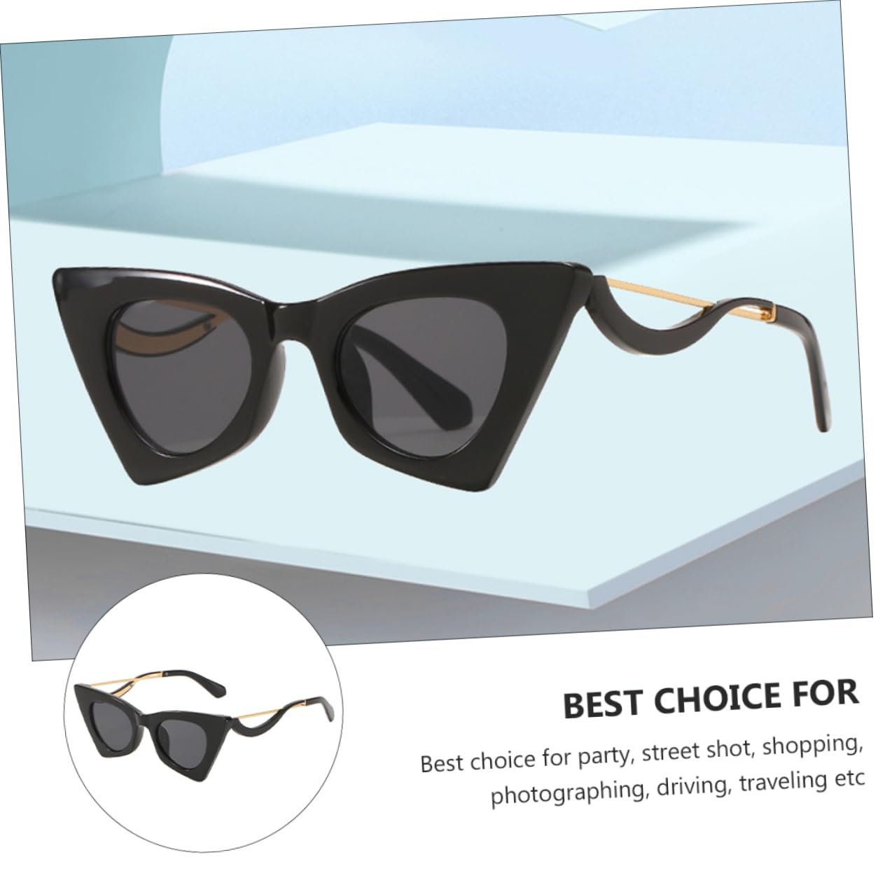 Сонцезахисні окуляри PACKOVE PC, чорний, фото №3