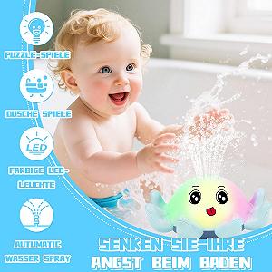 Игрушка для ванны Осьминог с распылением воды и светом Синий synthetic.ua - Фото 1