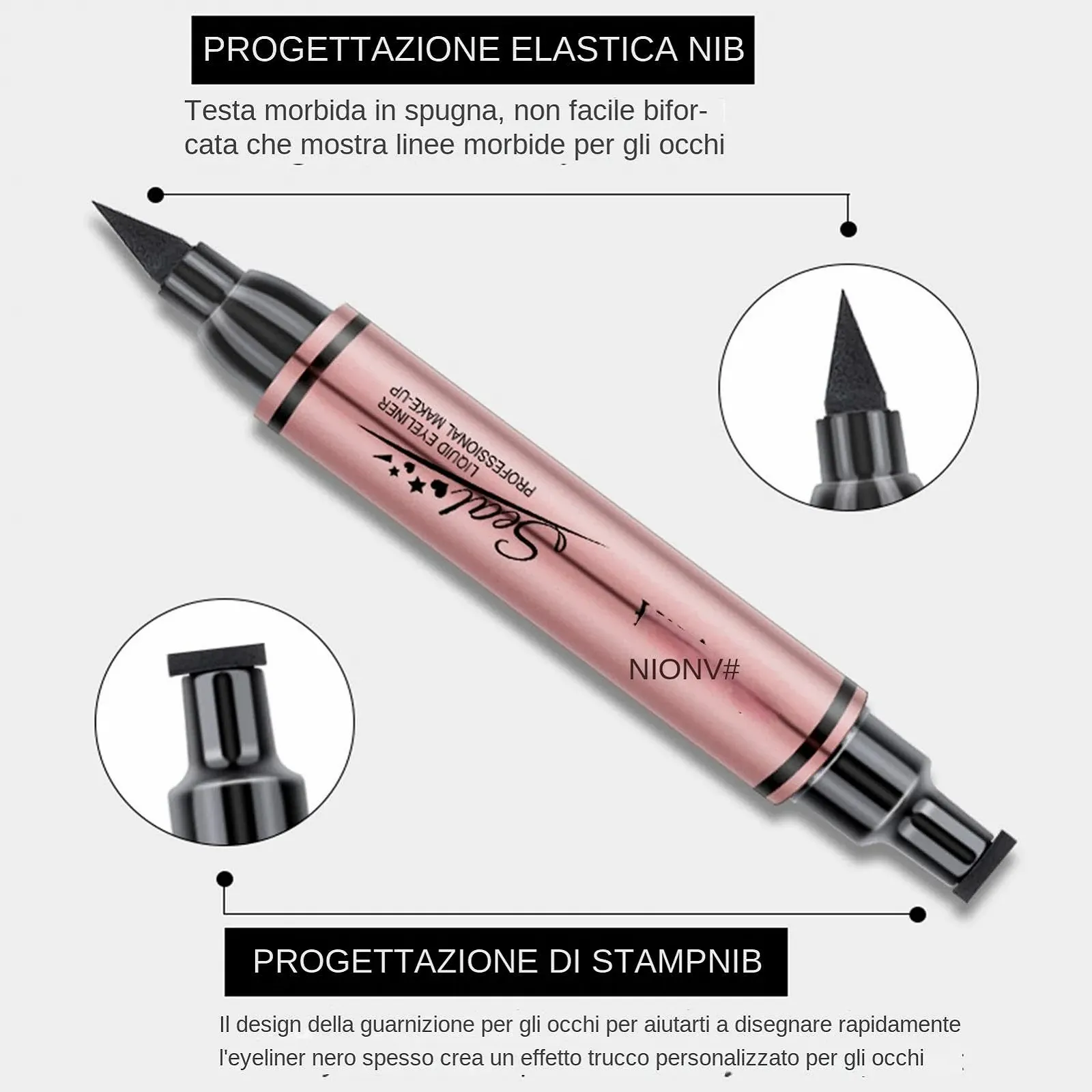 Підводка для очей з штампом у вигляді серця двостороння, фото №7