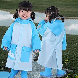 Детская дождевая куртка сверхлегкая тонкая повседневная переходная куртка для активного отдыха с капюшоном дождевик мягкая ткань однотонная упаковываемая для семейных путешествий, походов и фестивалей synthetic.ua - Фото 1