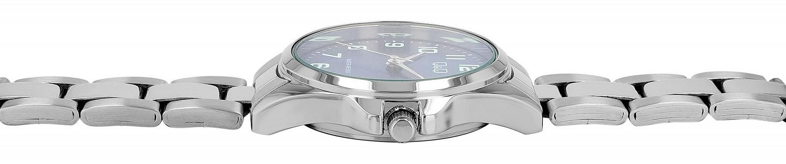 Женские часы Q&Q Классические Аналоговые Кварцевые Серебристые Синие, фото №3