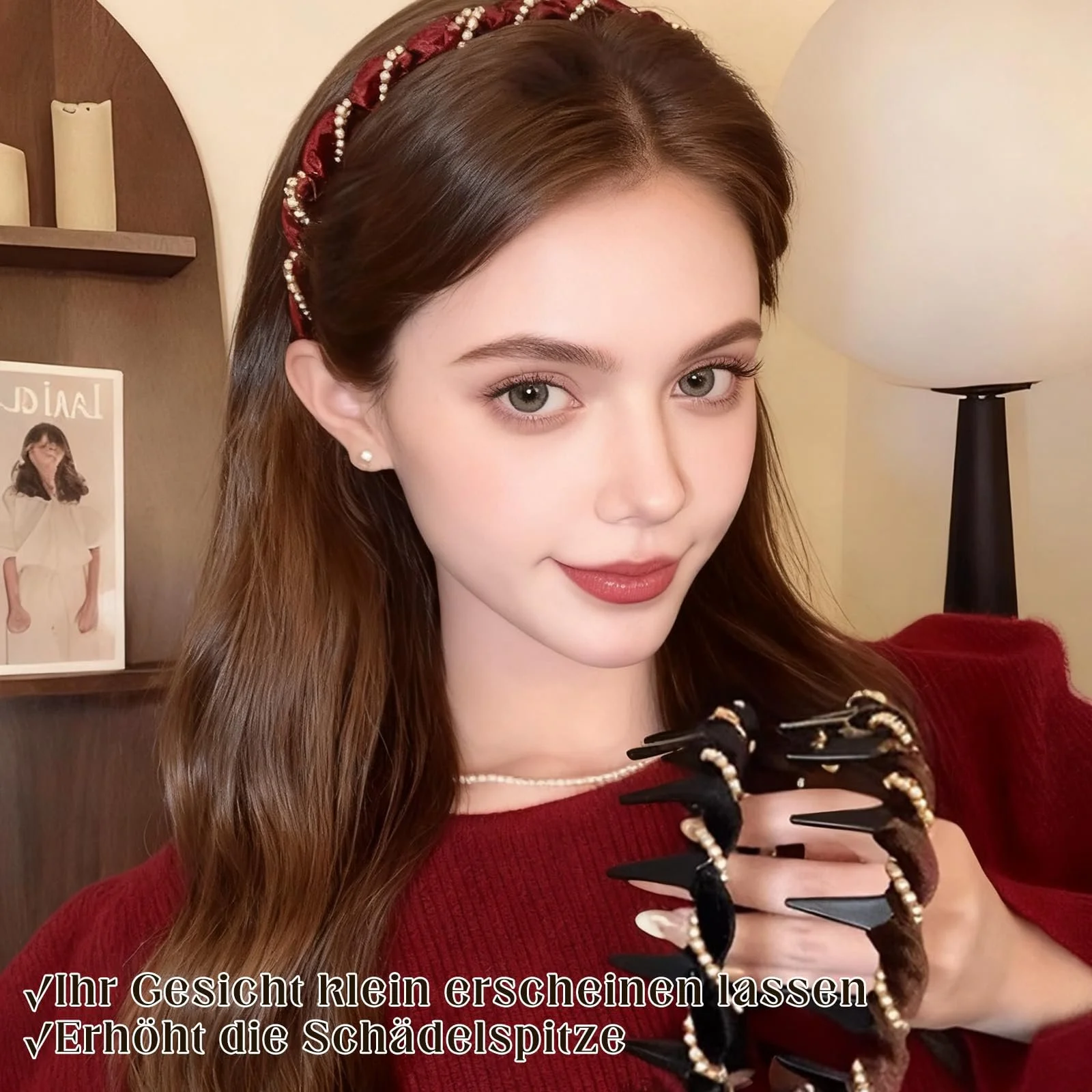 Обруч для волосся Штучні перли, фото №6