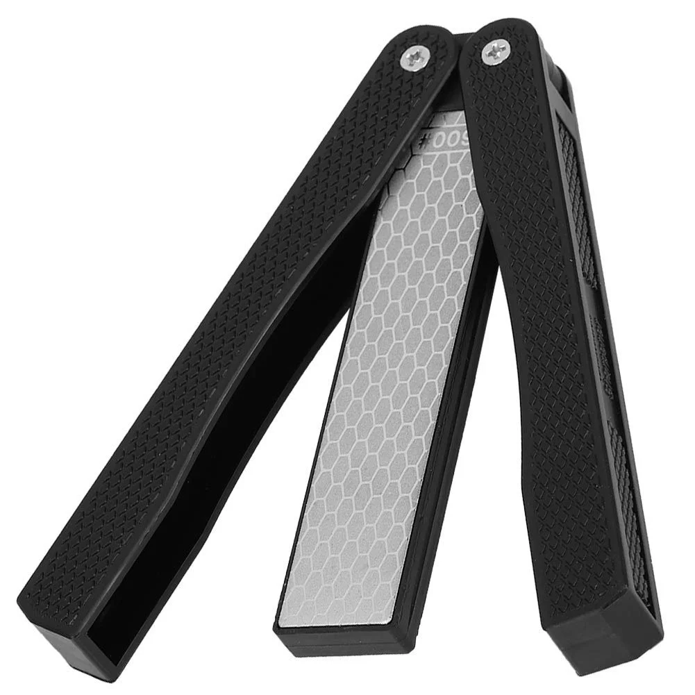 Точило для ножів двостороння портативна складана алмазна протиковзка, фото №3