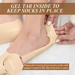 Балетки Носки CATOR Женские, 6 пар, Нейлоновые чулки, Женские, Только носки, Невидимые носки для кроссовок, Женские носки до щиколотки с нескользящим силиконом, Без следа, Дышащие полуноски synthetic.ua - Фото 1