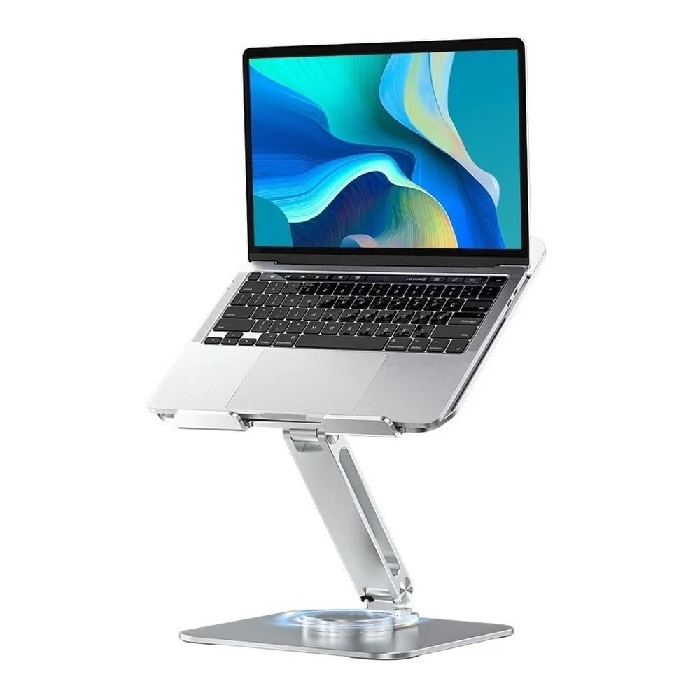 Подставка для ноутбука алюминиевая вращающаяся на 360°, фото №1