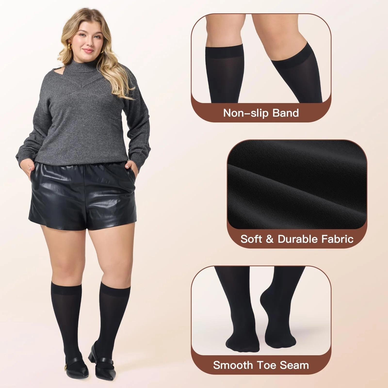 Панчохи MANZI 4 пари, жіночі, 40 ден, напівпрозорі, фото №2