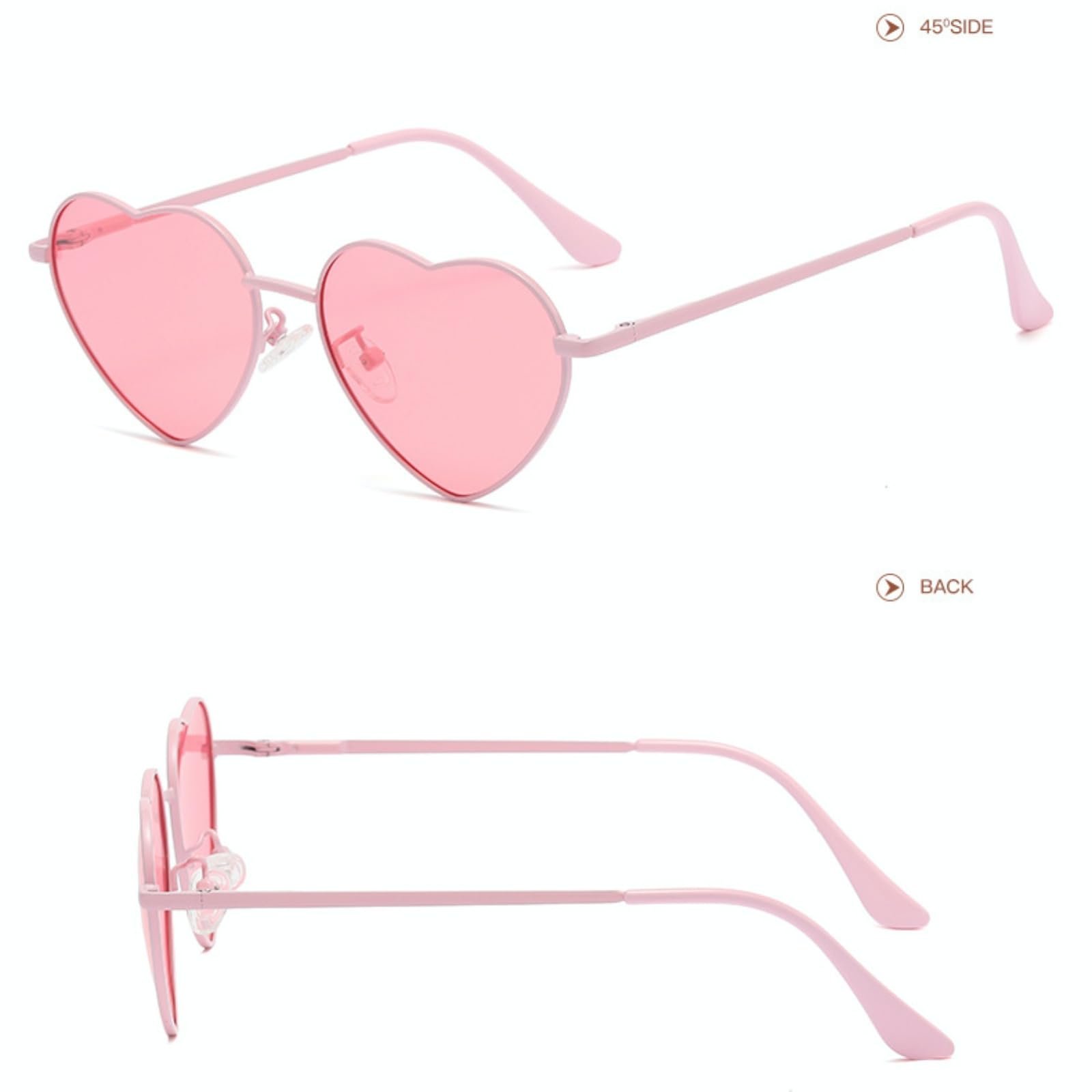 Сонцезахисні окуляри Серцеподібні WDZAYXC Поляризовані Жіночі Вінтажні Металева оправа, фото №3 Сонцезахисні окуляри Серцеподібні WDZAYXC Поляризовані Жіночі Вінтажні Металева оправа, фото №3