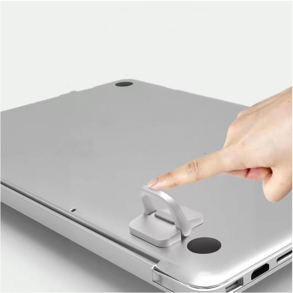 Подставка для ноутбука, 2 шт., Складная подставка для ноутбука, Самоклеящийся держатель для компьютера, Мини-подставка для ноутбука, Невидимая подставка для ноутбука, Совместима со многими ноутбуками (Серебристая), фото №9