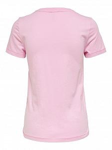 Футболка ONLKITA LIFE REG SEQ TOP BOX JRS 15229226 Lilac Sachet ICECREAM ONLY Розовий S synthetic.ua - Фото 1