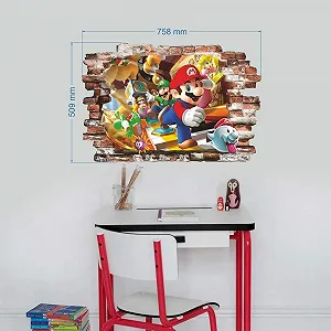 Наклейка на стіну Mario Design Super Mario 780 x 560 мм 1 лист synthetic.ua - Фото 1
