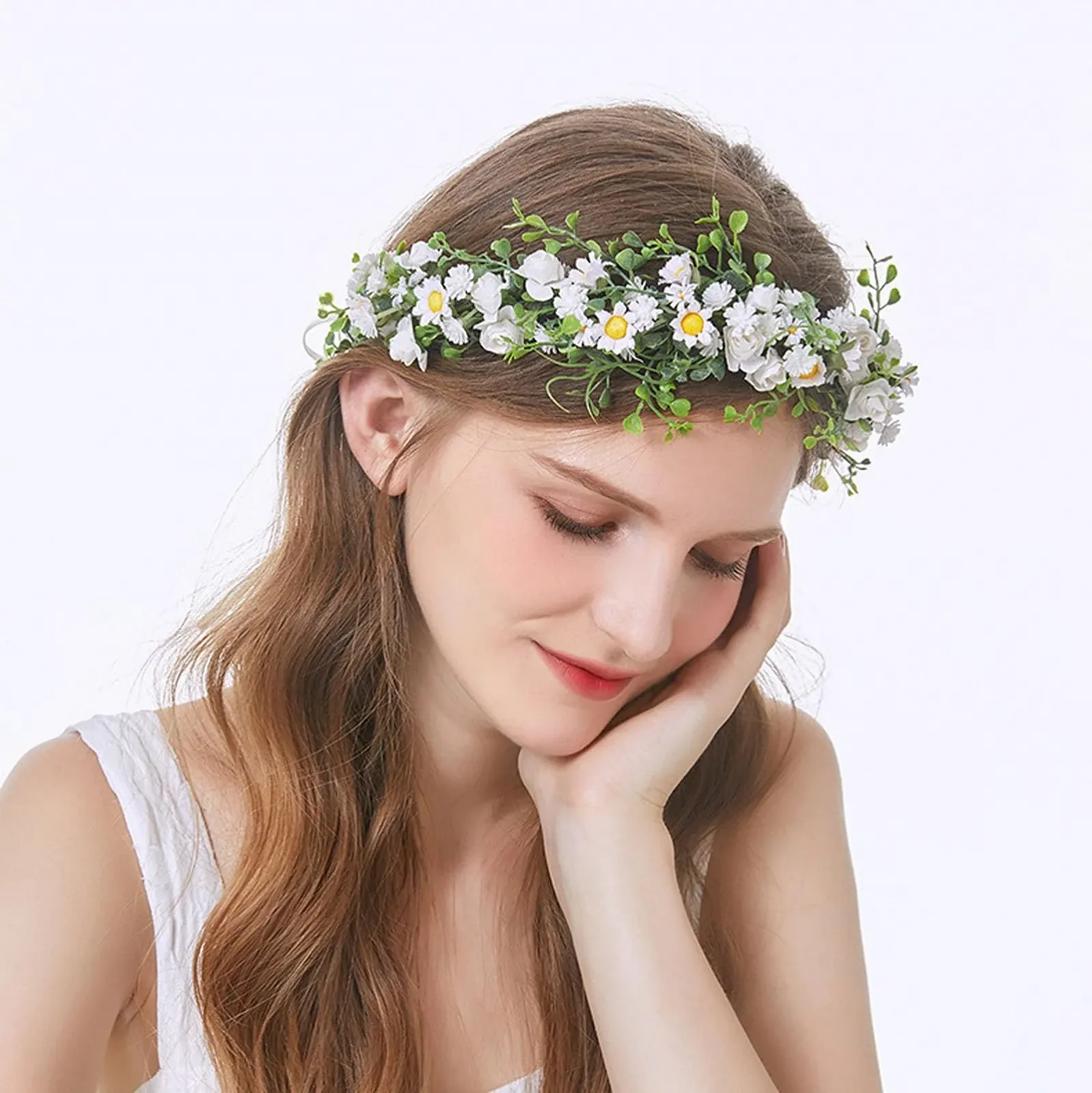 Вінок для волосся з квітами для жінок і дівчат, фото №5