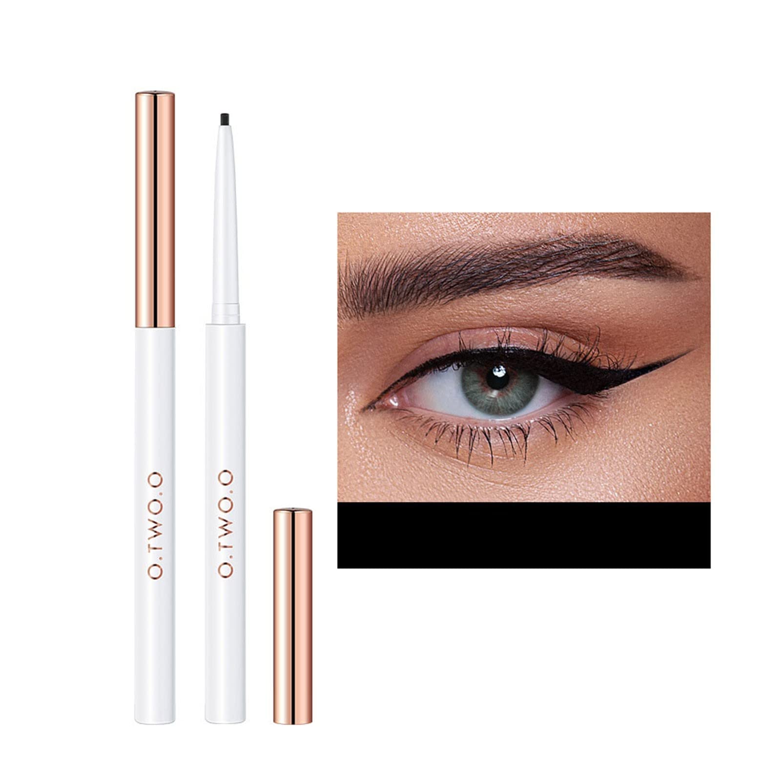 Подводка Wasserfest Schwarz Flüssig Gel-Eyeliner матовая переливающаяся долговечная водостойкая сильно пигментированная суперстойкая цветная для макияжа "кошачий глаз" одинаковый (B, один размер), фото №4