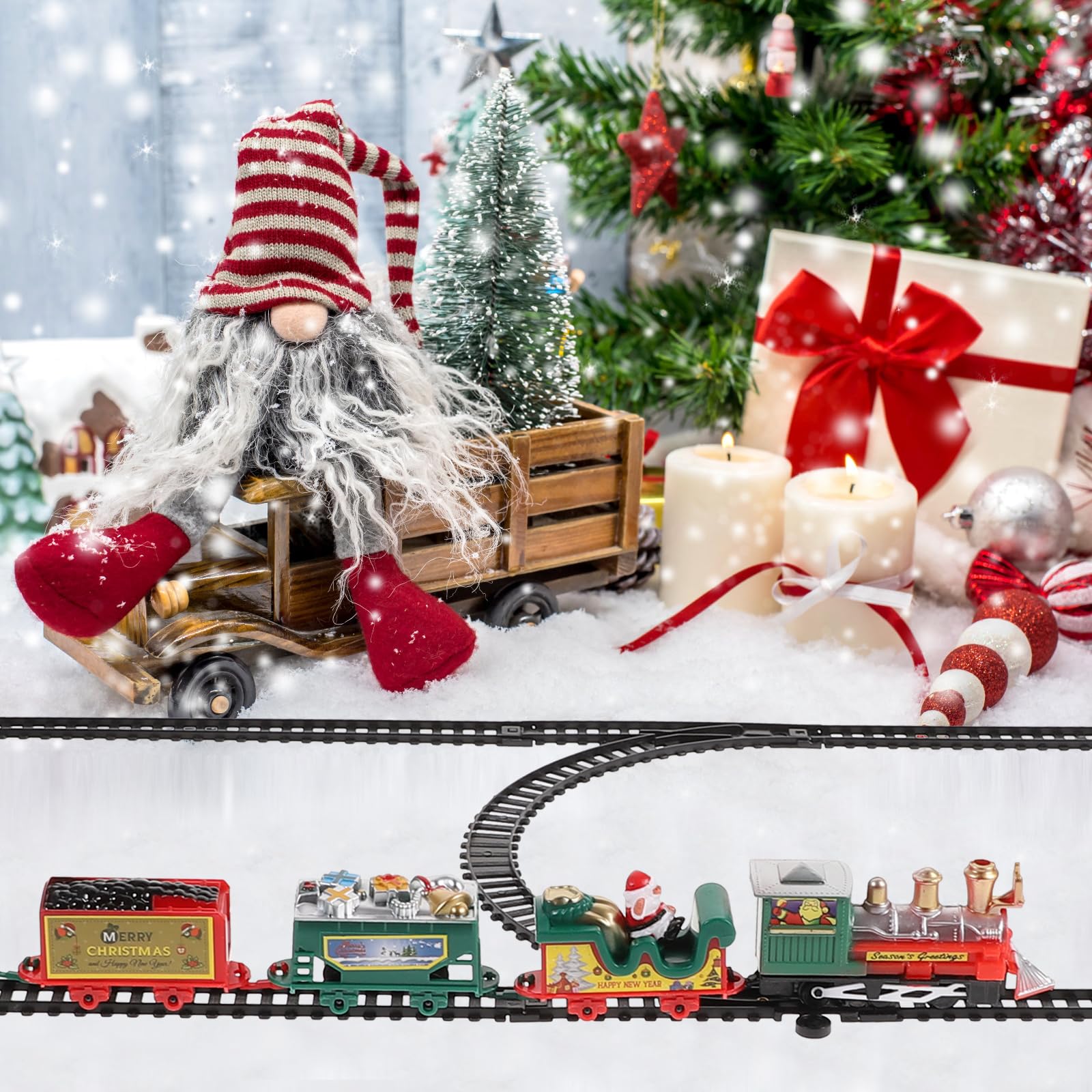 Іграшка Toddmomy Mini Train Electric Railway Toy with Music and Light, фото №5