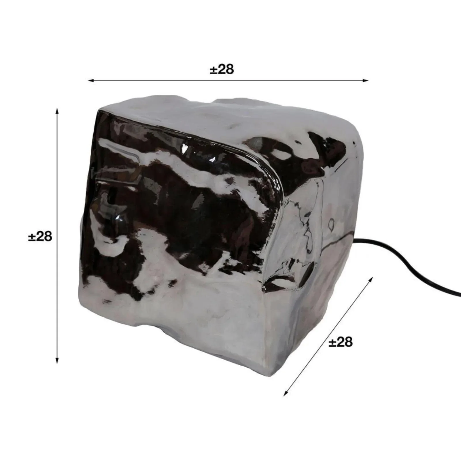 Настільна лампа famlights Jakub Хромоване скло E27, фото №4