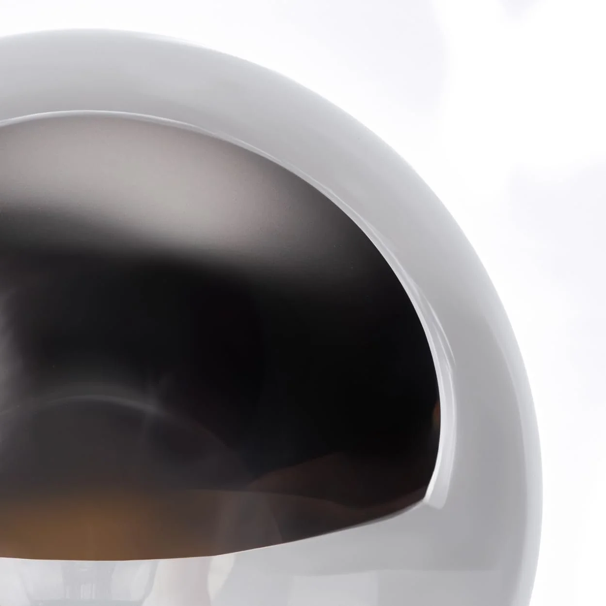 Настільна лампа HOFSTEIN Gastor Metal / Glass Retro/Vintage E14 Black / Chrome / Smoke, фото №4