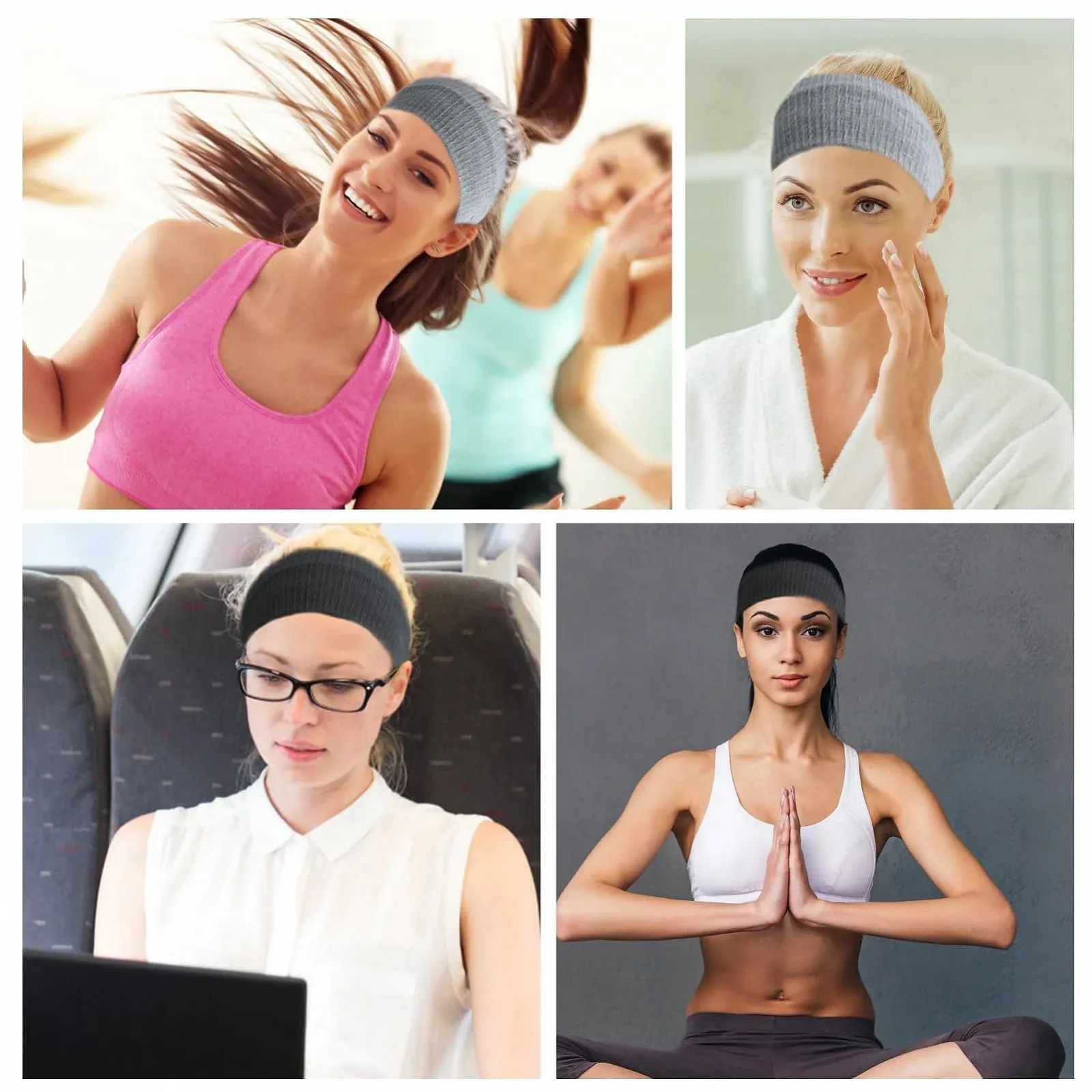 Пов'язка на голову Yoga, набір 3 шт., фото №6 Пов'язка на голову Yoga, набір 3 шт., фото №6