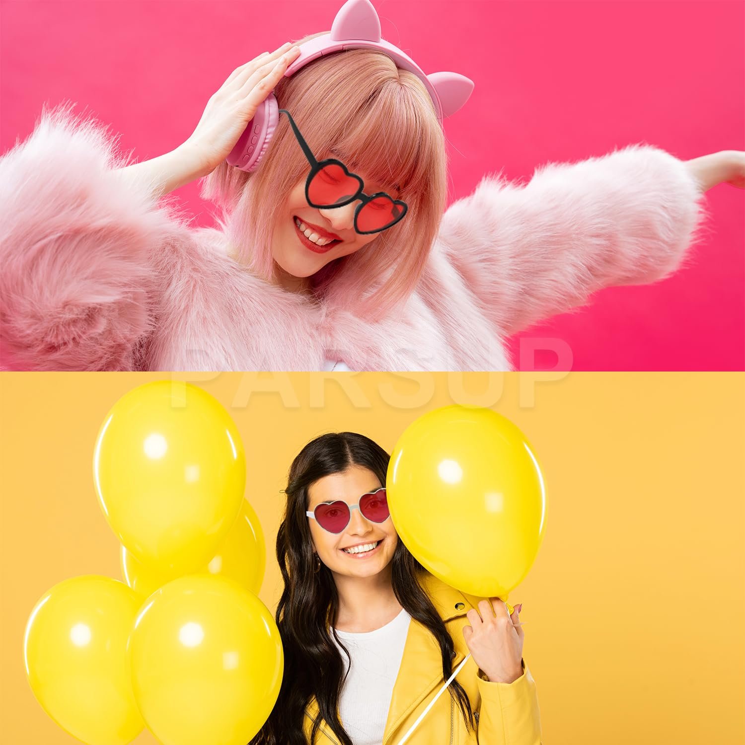 Окуляри у формі серця PARSUP, 12 пар, прозорі, фото №6