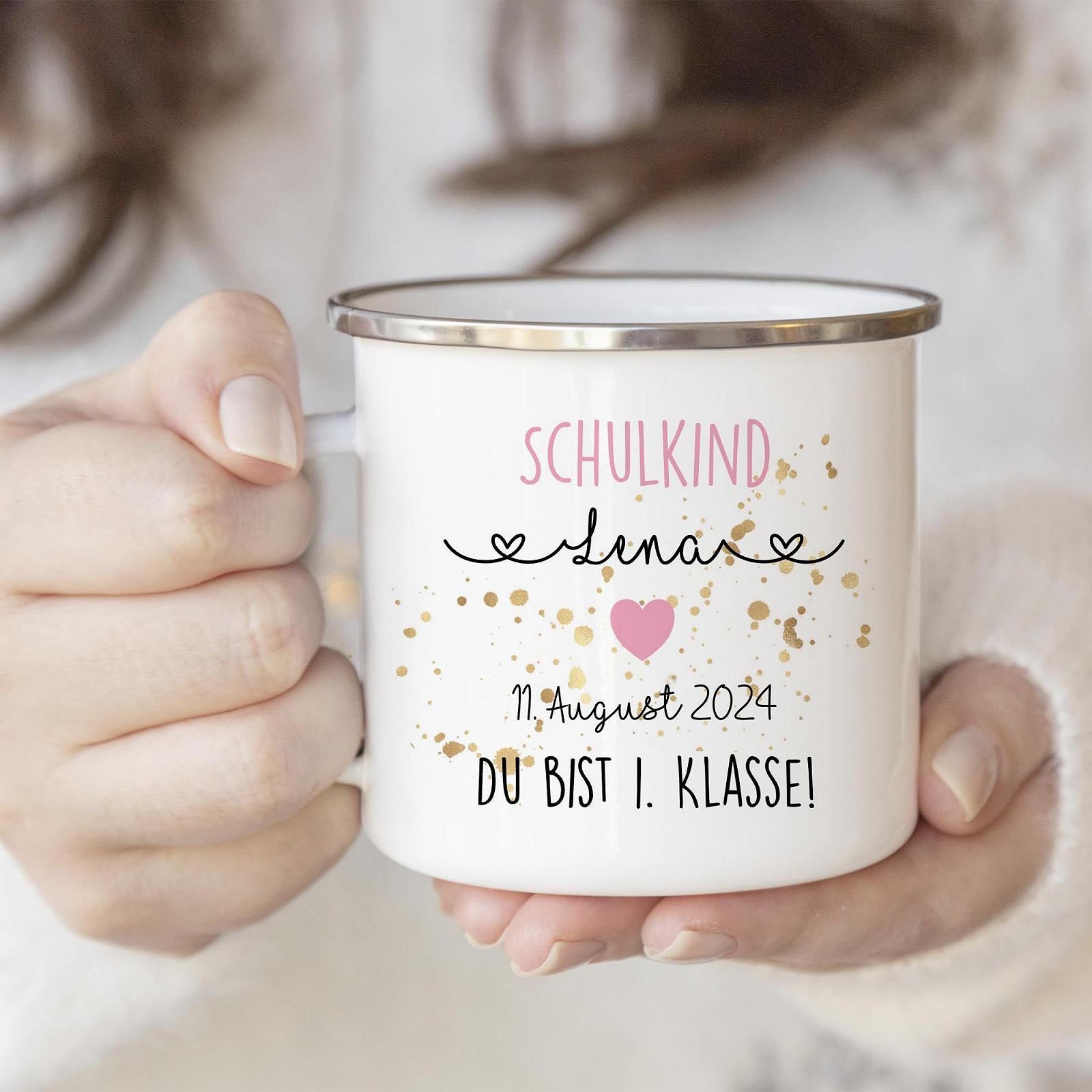 Кухоль "Du bist 1st Klass" з іменем та датою для хлопчиків та дівчаток, фото №5