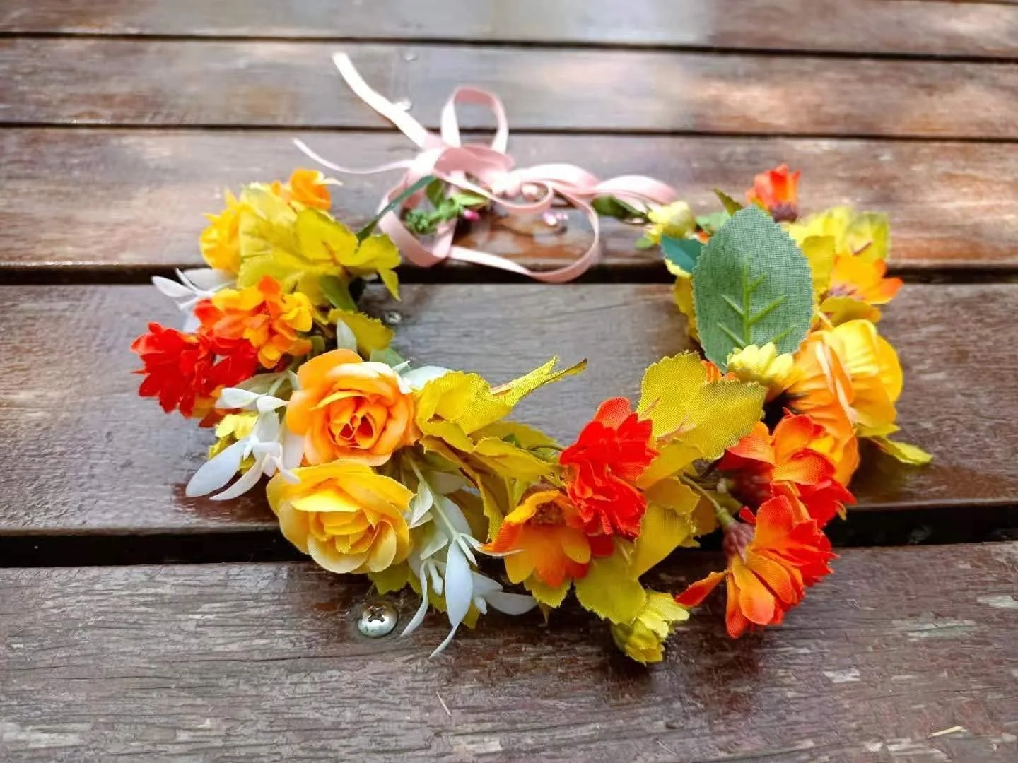 Вінок Merroyal One Size Fits All Помаранчевий, фото №4