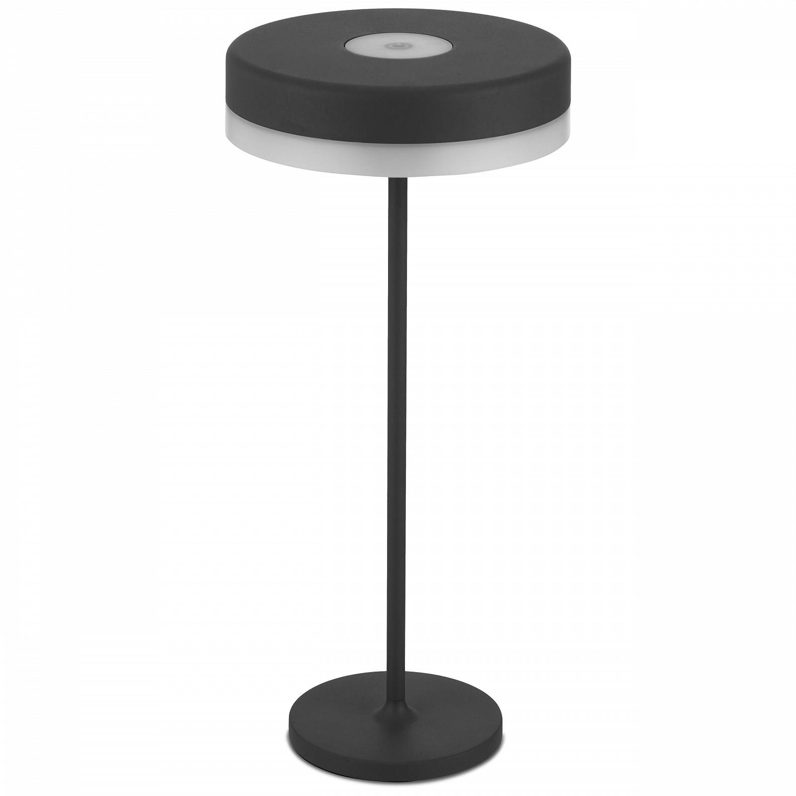 Настільна лампа REV DISK Акумуляторна IP54 Dimmable 200 лм 2 Вт Антрацит, фото №1