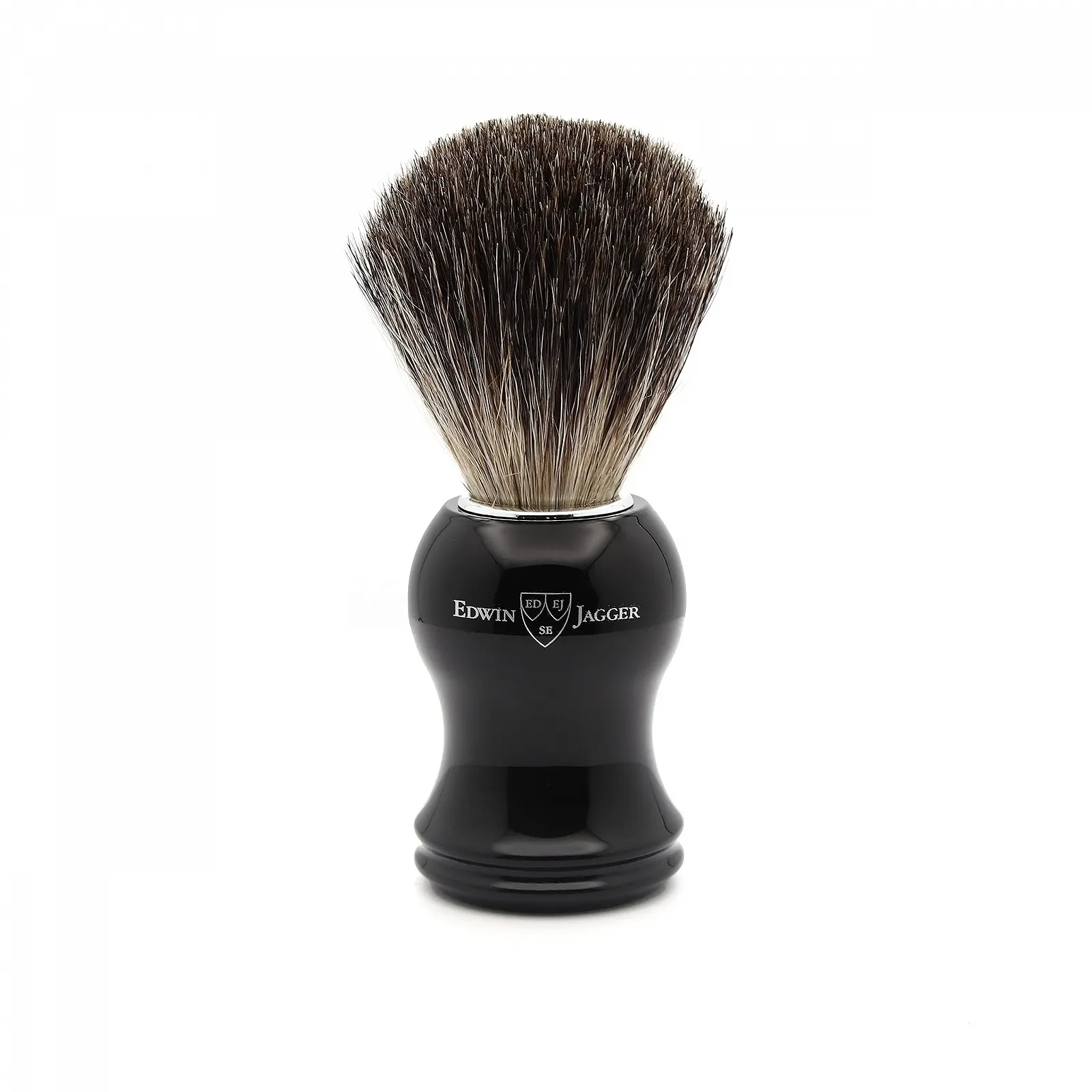 Помазок для гоління Edwin Jagger Pure Badger Imitation Ebony, фото №1