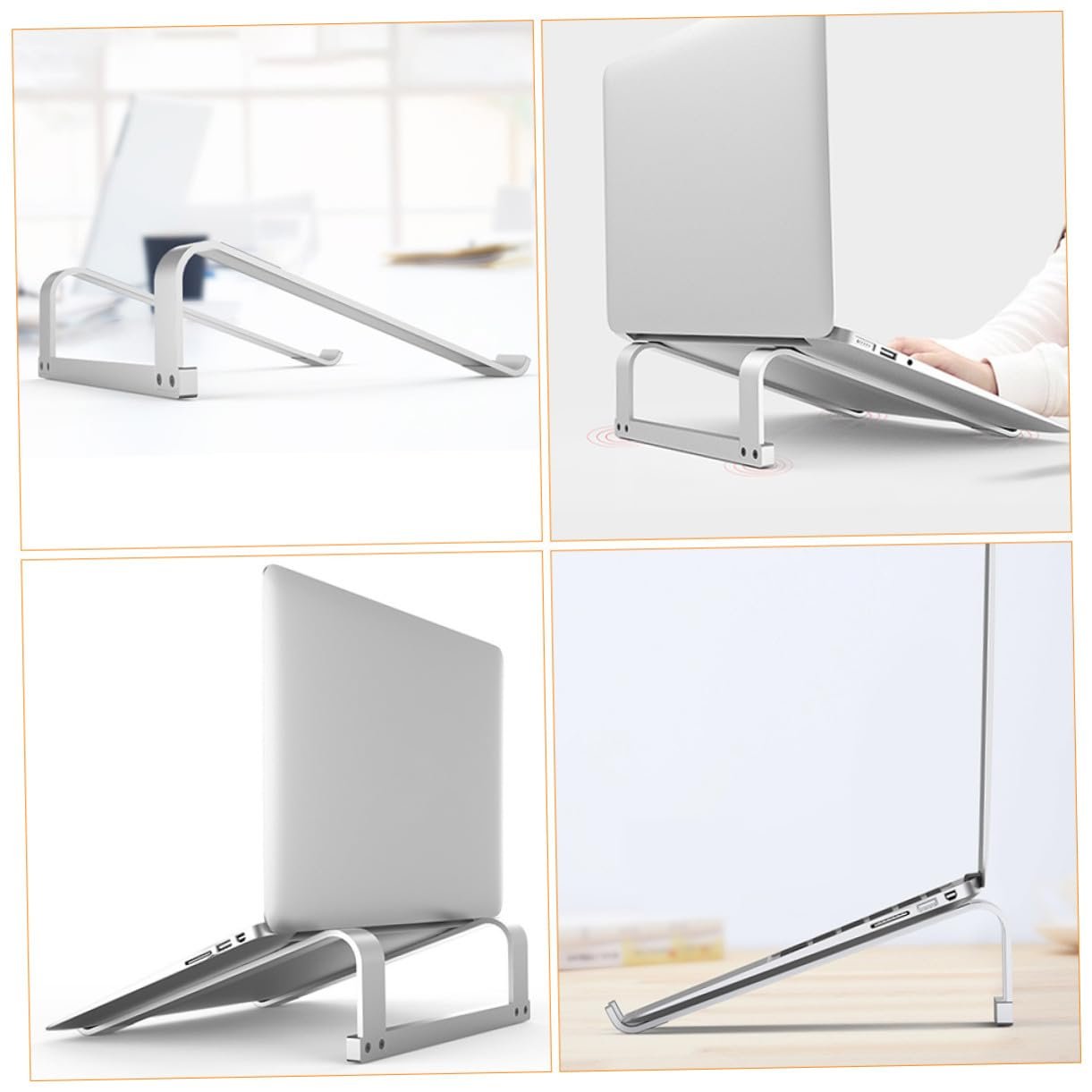 Підставка для ноутбука BESPORTBLE портативна з алюмінієвого сплаву, срібляста, фото №3