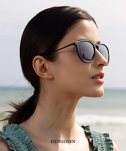 Поляризовані сонцезахисні окуляри HENGOSEN Жіночі Ретро UV Protection Вінтажні synthetic.ua - Фото 1