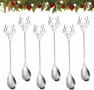 Набір 6 шт. Мішалки-ложки Elk, Ложка Elk, Креативна різдвяна - Фото 1