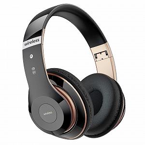 Бездротові навушники Lankey Sound Bluetooth, накладні навушники з 6 режимами еквалайзера, 65 годин роботи бездротових навушників з вбудованим HD-мікрофоном, FM, SD/TF для вулиці, транспорту, подорожей, навчання - Фото 1