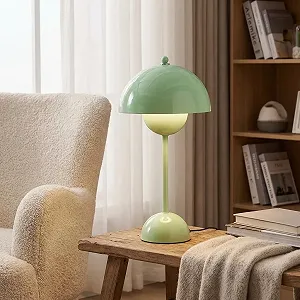 Настільна лампа Alpinaluz Retro Сталева Скандинавський дизайн E27 Green synthetic.ua - Фото 1