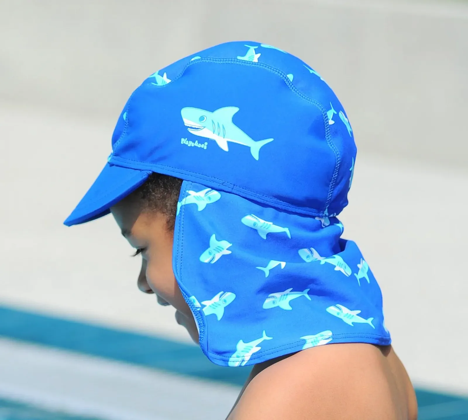 Шапка Playshoes Sun Protection Shark для мальчика, размер 49 см, фото №3