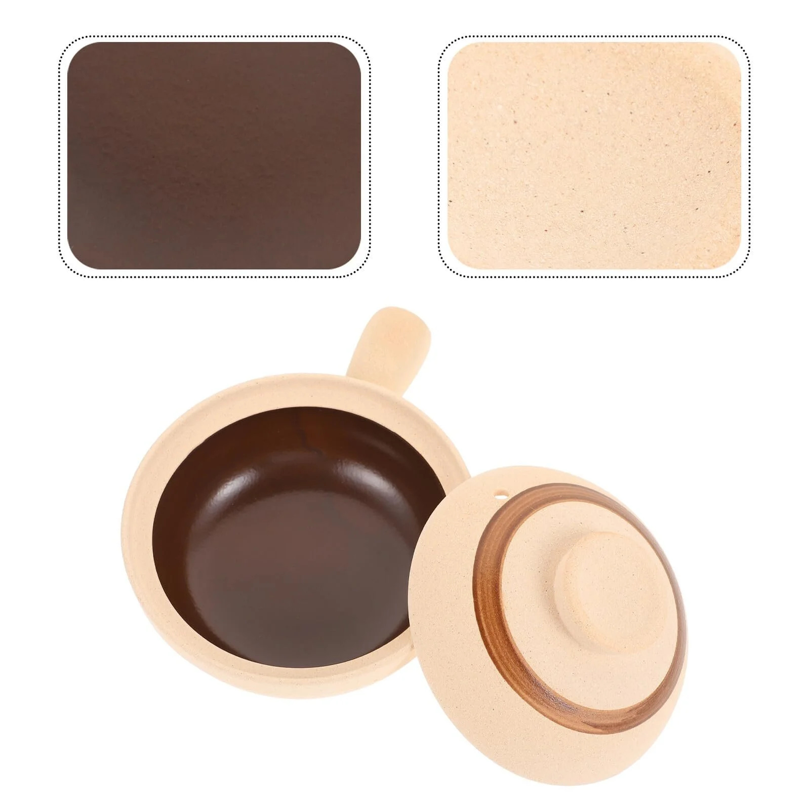 Ківш Gadpiparty Мала Керамічний з кришкою та однією ручкою Жароміцний, фото №5