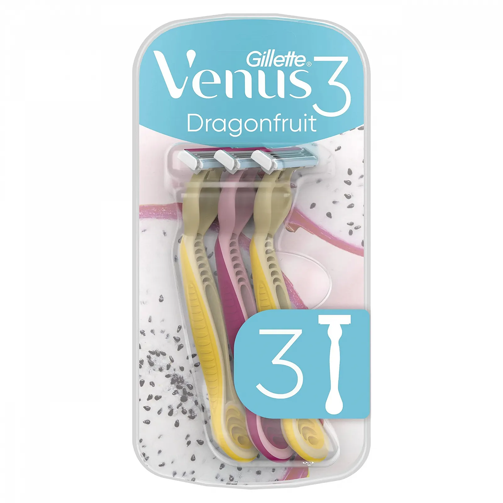 Одноразовые бритвы Gillette Venus 3 Dragonfruit 3 шт., фото №1