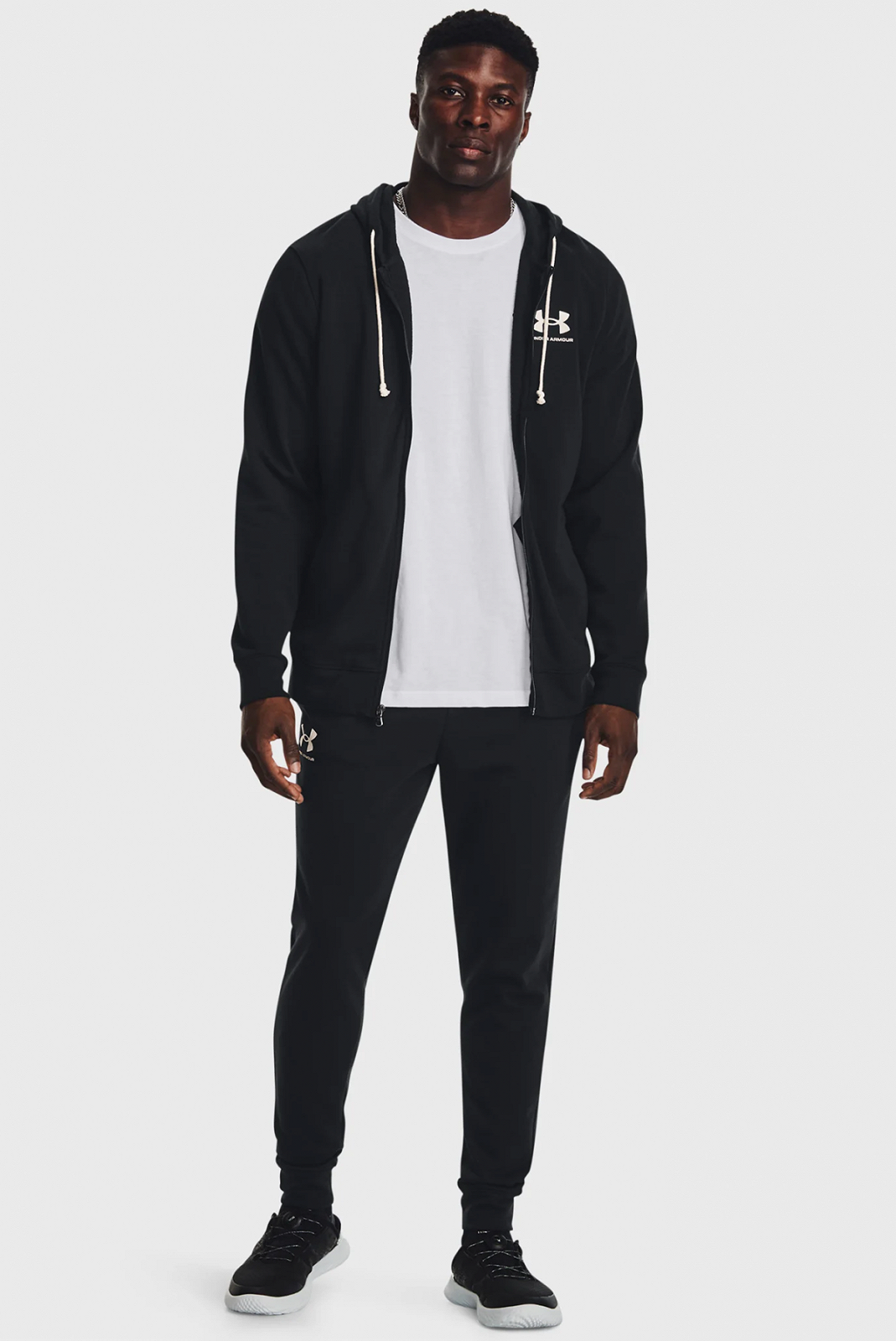 Штаны Under Armour Rival Terry Jogger 1380843-001 Чёрный S, фото №4