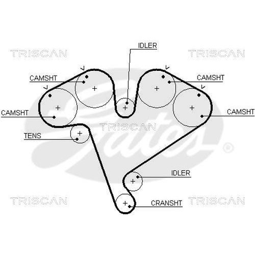 Комплект ременя ГРМ TRISCAN 8647 24021 для OPEL VAUXHALL, фото №2